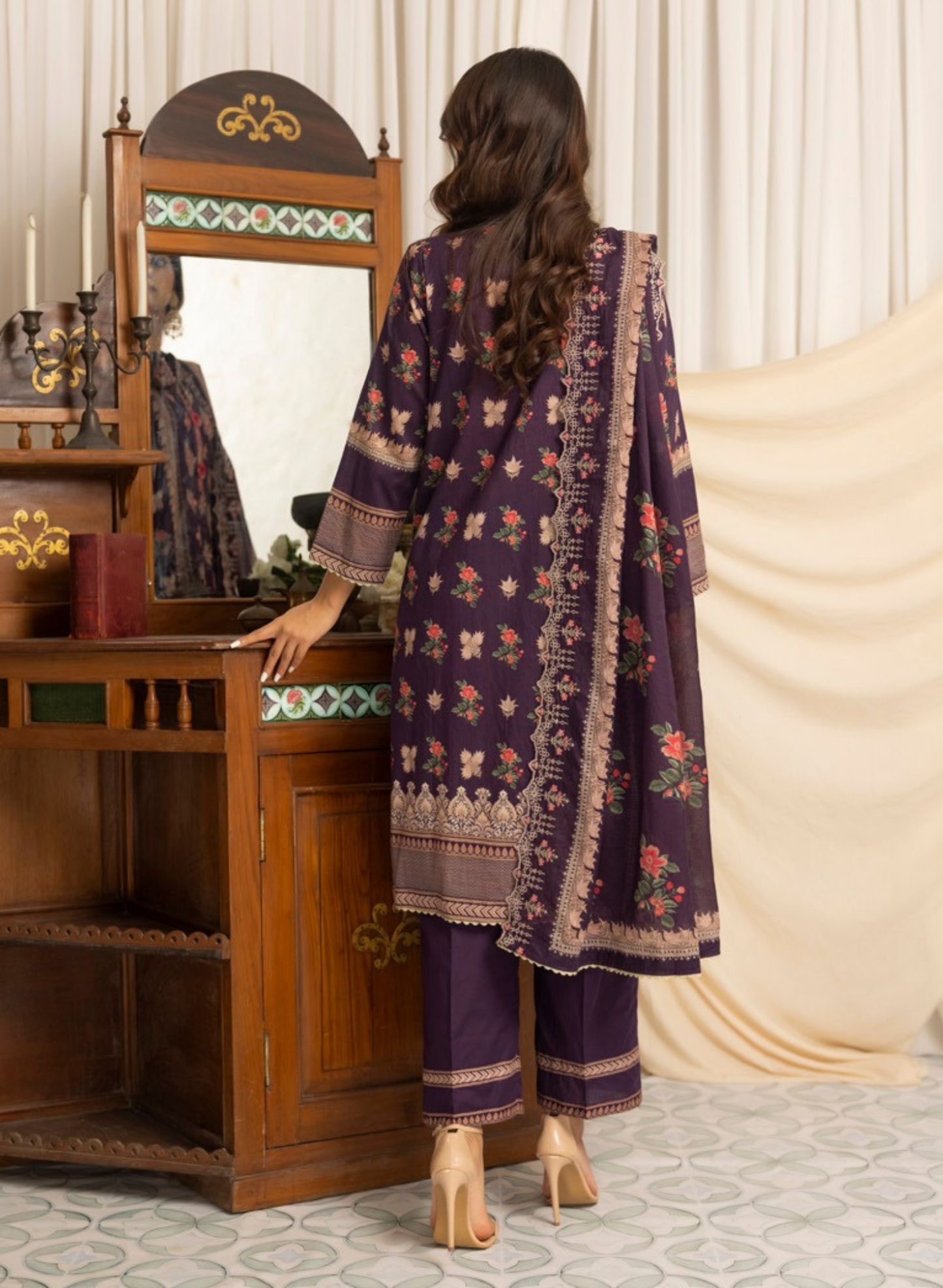 SALINA BY RAGALIA- 3PC EMBROIDERED LAWN SUIT