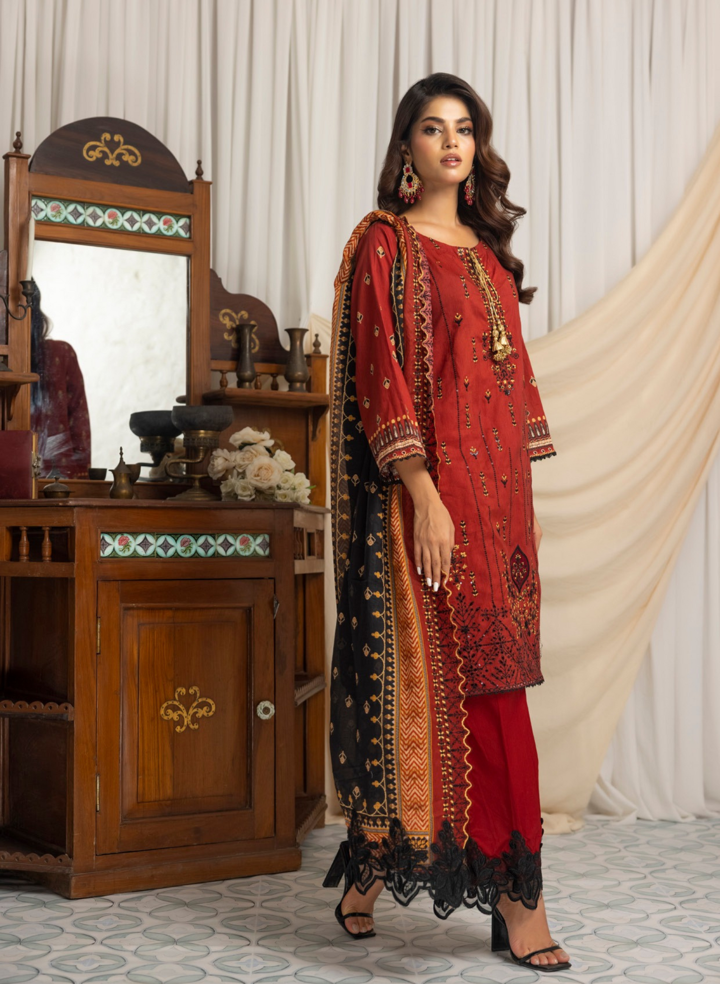 SALINA BY REGALIA- 3PC EMBROIDERED LAWN SUIT