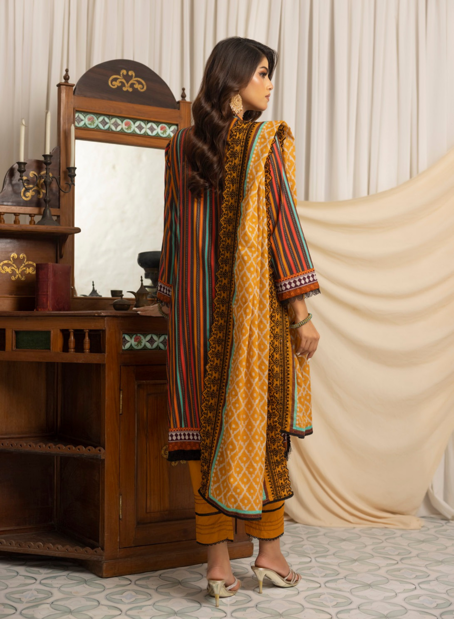 SALINA BY RAGALIA- 3PC EMBROIDERED LAWN SUIT