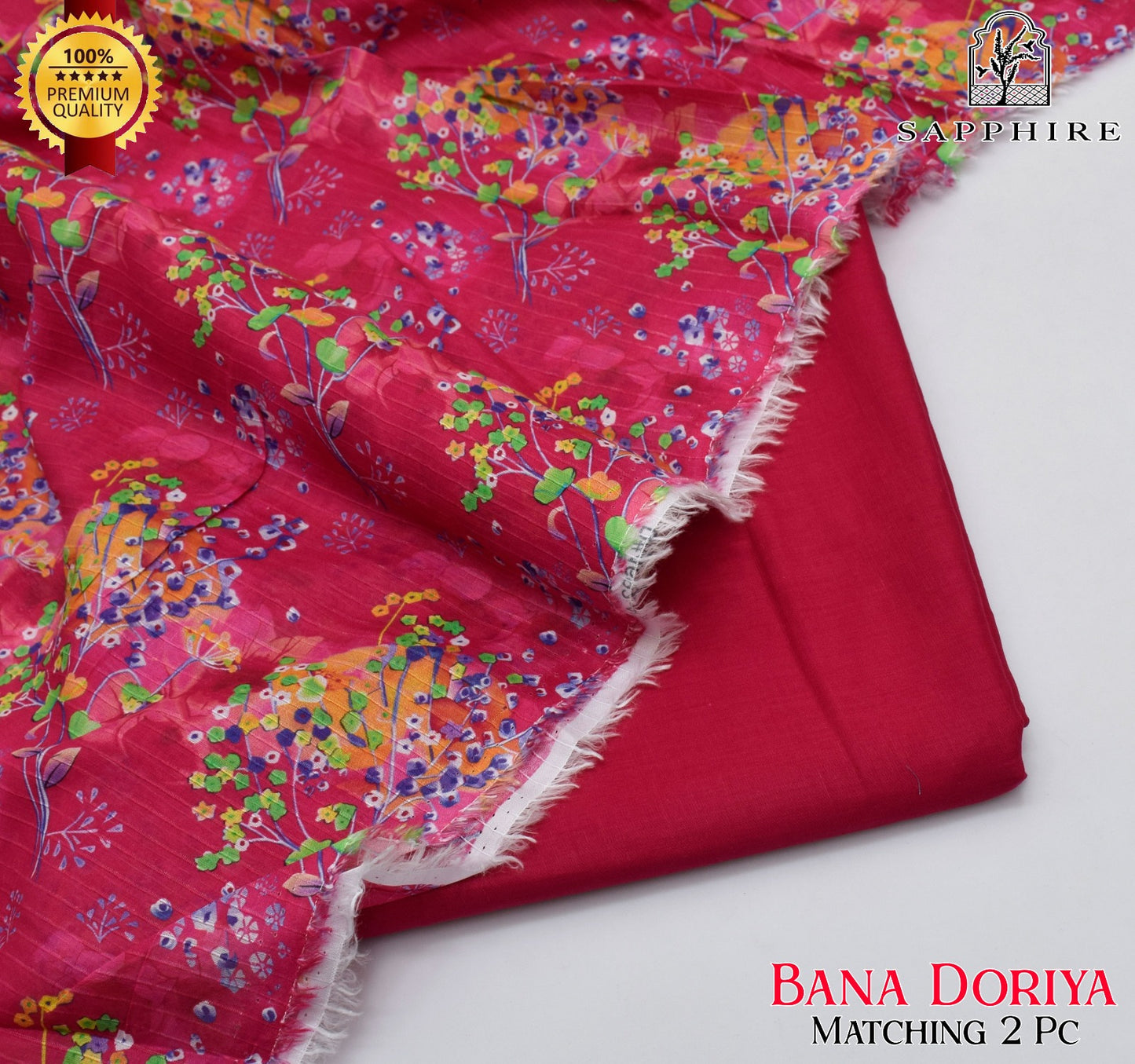 SAPPHIRE 2pc BANA DORA Printed Lawn Collection