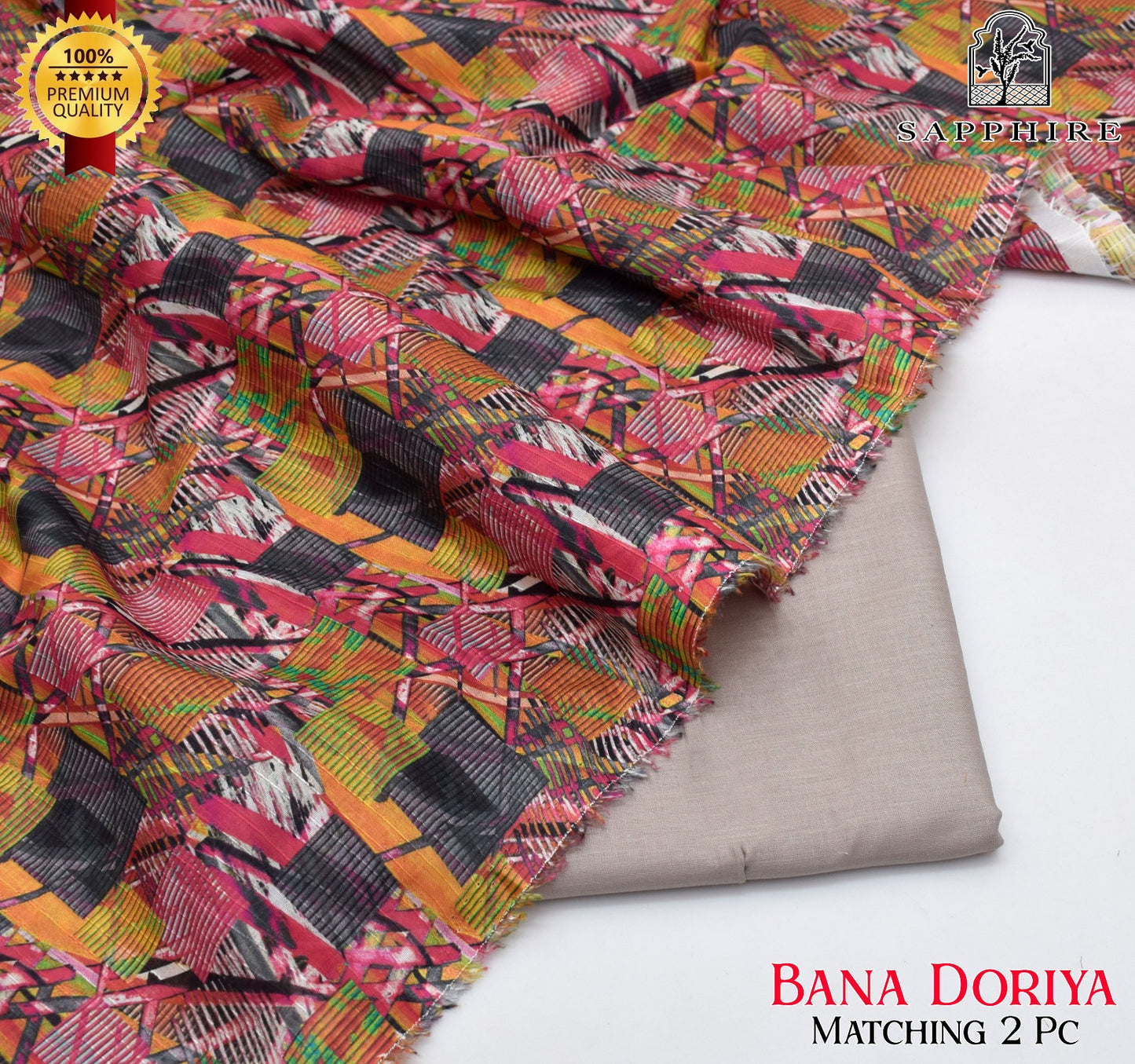 SAPPHIRE 2pc BANA DORA Printed Lawn Collection