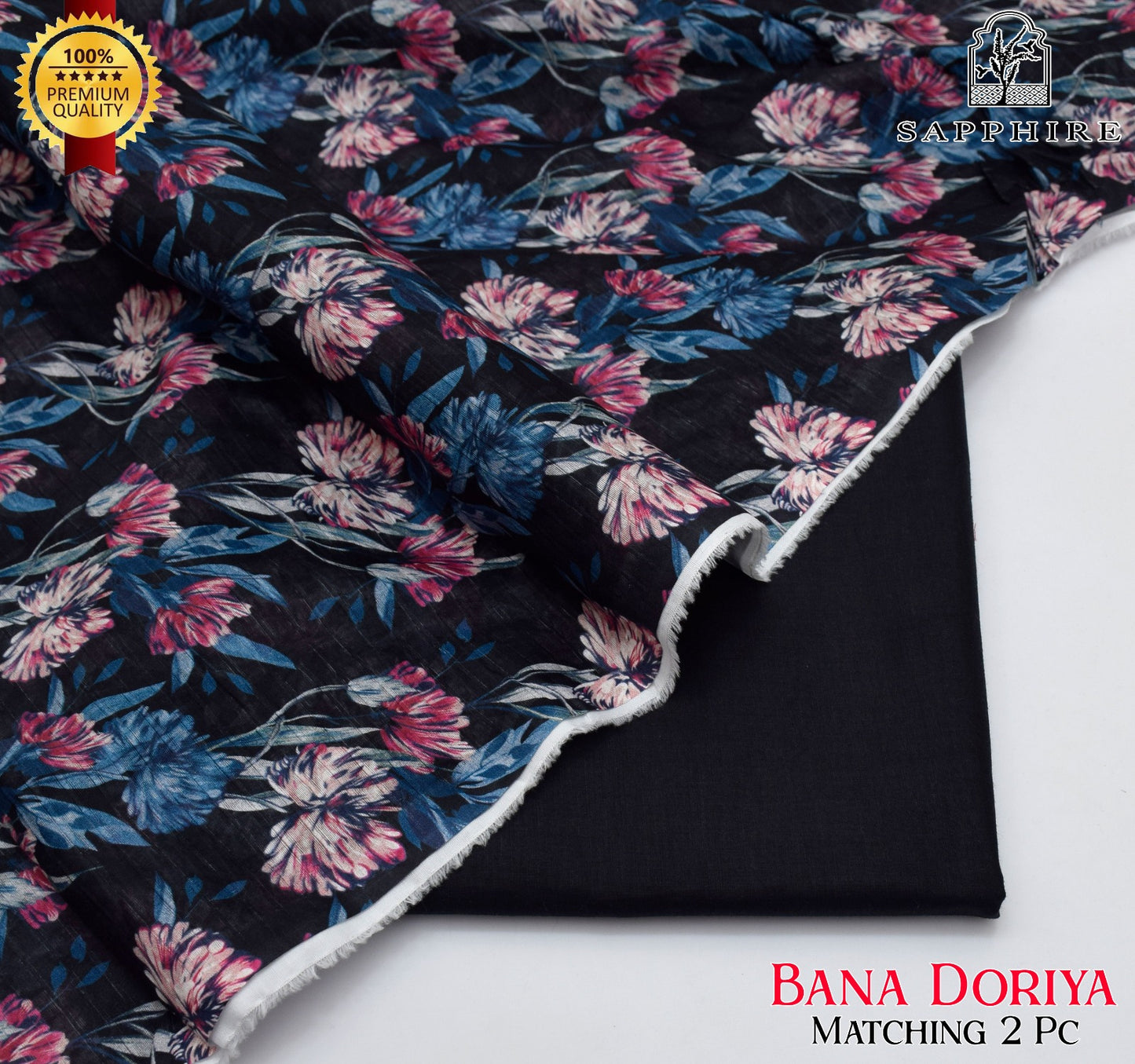 SAPPHIRE 2pc BANA DORA Printed Lawn Collection