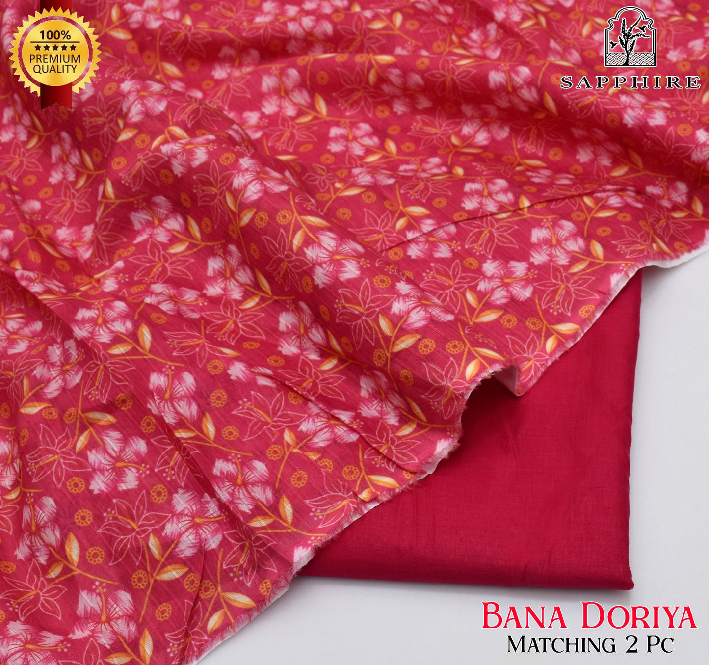 SAPPHIRE 2pc BANA DORA Printed Lawn Collection