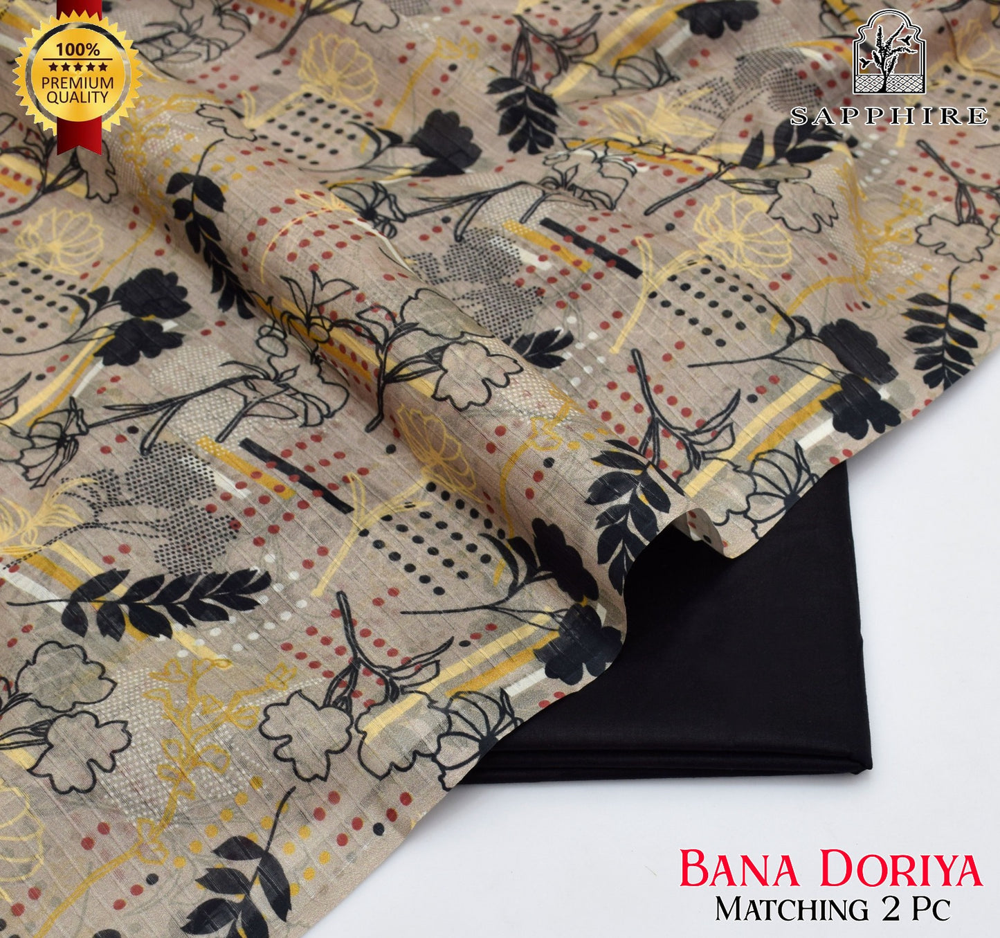 SAPPHIRE 2pc BANA DORA Printed Lawn Collection