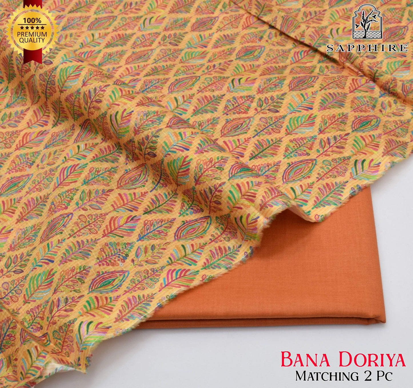 SAPPHIRE 2pc BANA DORA Printed Lawn Collection